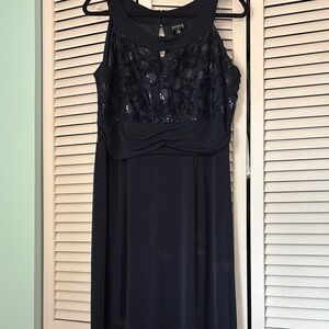 Enfocus Studio Blue Sequin Maxi Gown